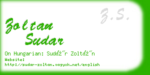 zoltan sudar business card